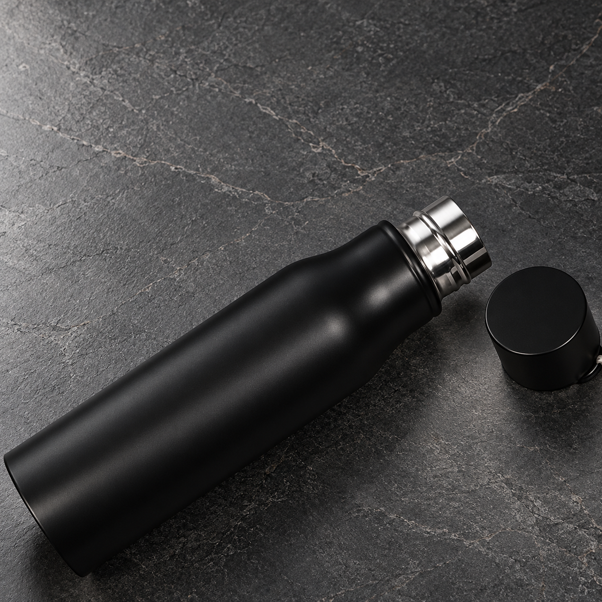 Matte Black Water Bottle