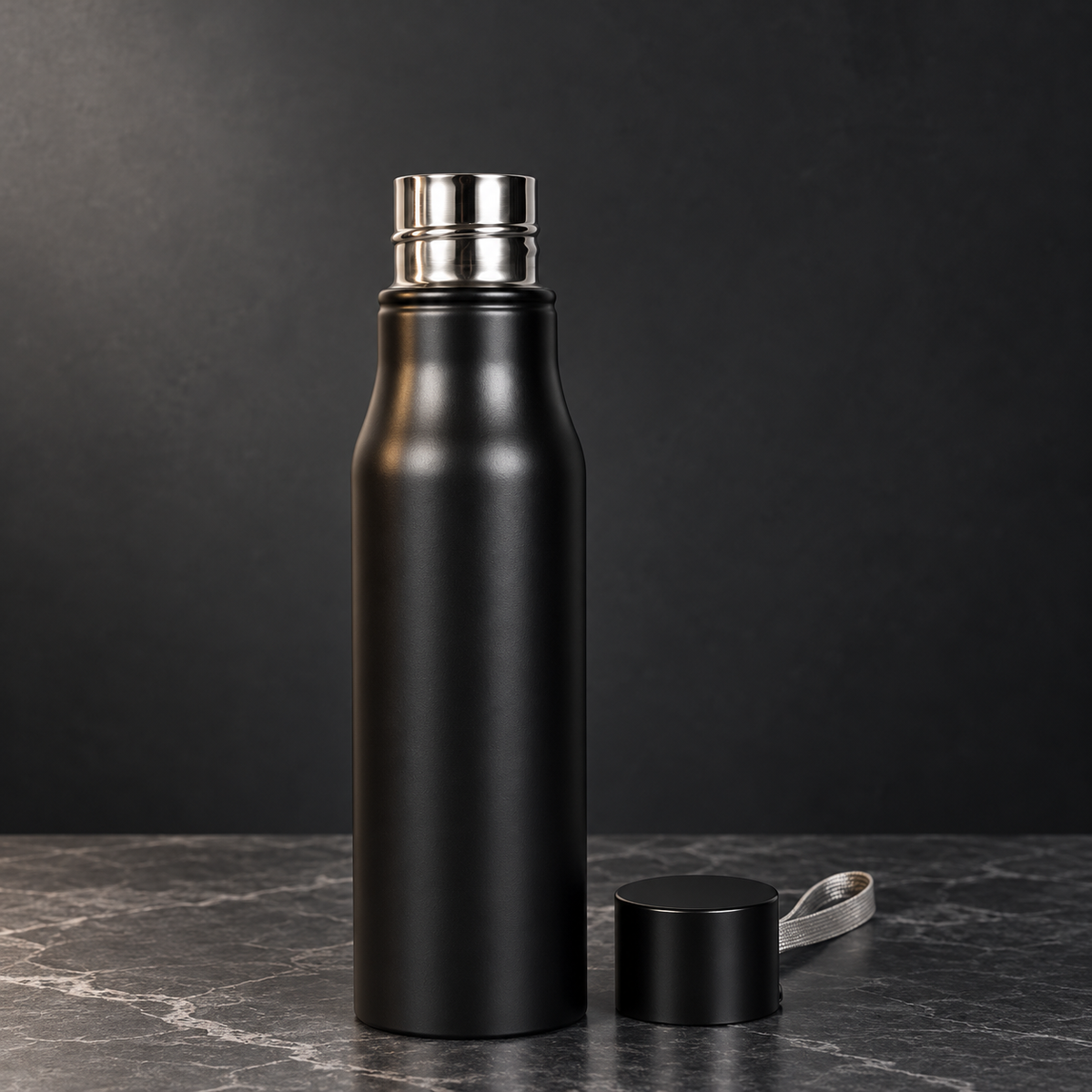 Matte Black Water Bottle