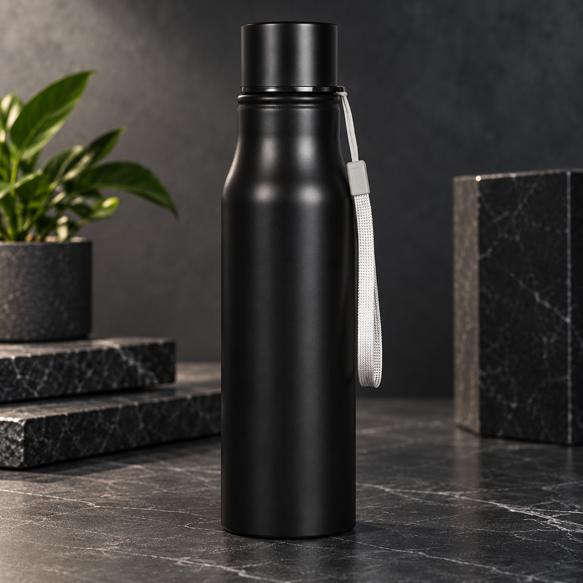 Matte Black Water Bottle